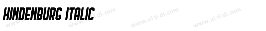 HINDENBURG ITALIC字体转换
